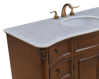 48 In. Single Bathroom Vanity Set In Teak Color