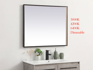 Pier 30x36 inch LED mirror with adjustable color temperature 3000K/4200K/6400K in black