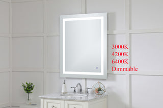 Helios 30in x 36in Hardwired LED mirror with touch sensor and color changing temperature 3000K/4200K/6400K