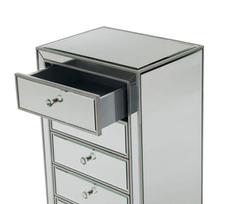 Lingerie Chest 7 drawers 18in. W x 15in. D x 42in. H in antique silver paint