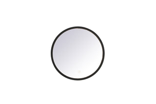 Pier 18 inch LED mirror with adjustable color temperature 3000K/4200K/6400K in black