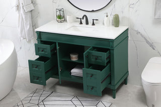 48 inch Single bathroom vanity in green