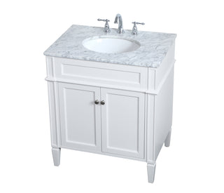 30 inch Single bathroom vanity in White