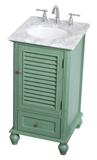 19 inch Single Bathroom Vanity in Vintage Mint