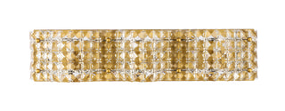 Ollie 3 light Brass and Clear Crystals wall sconce