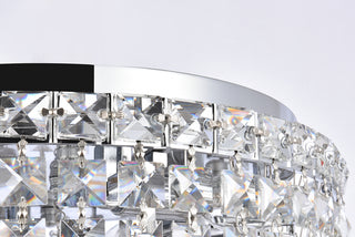 Maxime 4 light Chrome Flush Mount Clear Royal Cut Crystal