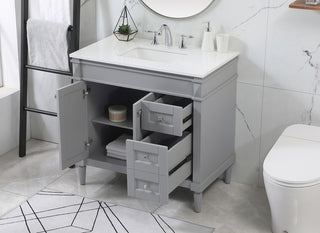 36 inch Single bathroom vanity in grey