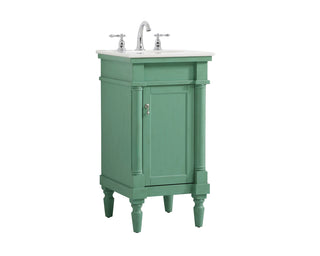 18.5 inch Single bathroom vanity in vintage mint