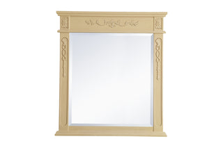 Wood frame mirror 32 inch x 36 inch in Light Antique Beige