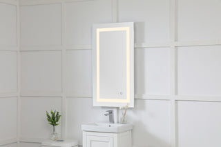 Helios 20in x 36in Hardwired LED mirror with touch sensor and color changing temperature 3000K/4200K/6400K