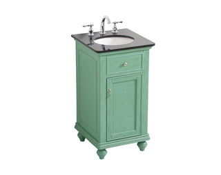 19 inch Single bathroom vanity in vintage mint