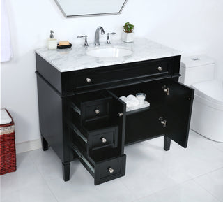 40 inch Single bathroom vanity in Black