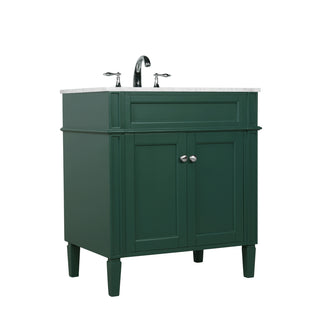 30 inch Single bathroom vanity in green