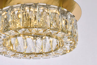 Monroe 12 inch LED Single flush mount in gold