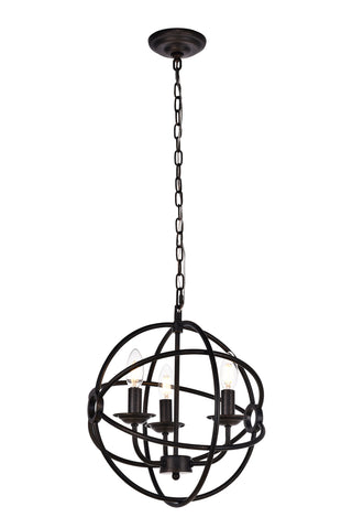 Octavia Collection Pendant D14 H15 Lt:3 Dark brown Finish