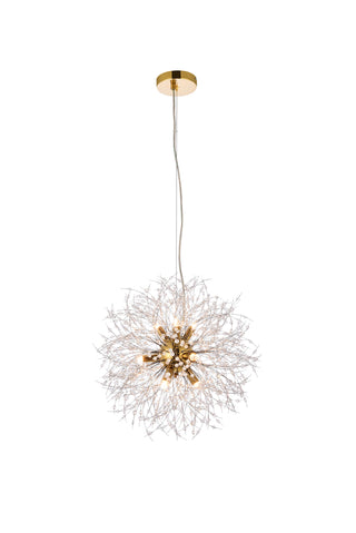 Solace 9 lights Gold pendant