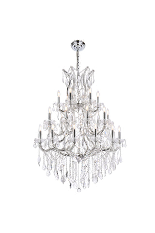 Maria Theresa 28 light Chrome Chandelier Clear Royal Cut Crystal