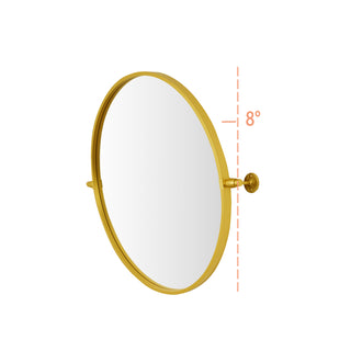 Round pivot mirror 24 inch in gold