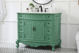 42 inch Single bathroom vanity in vintage mint