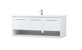 48 inch Single bathroom vanity in white