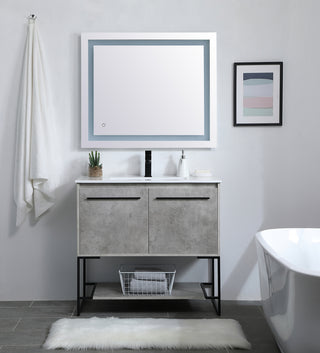 36 inch  Single Bathroom Vanity in Concrete Grey