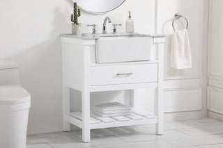 30 inch Single bathroom vanity in white