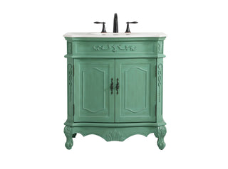 32 inch Single bathroom vanity in vintage mint