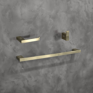 Sofia 3-Piece Bathroom Hardware Set in Brushed Gold