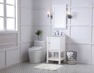 19 in. Single bathroom vanity set in White