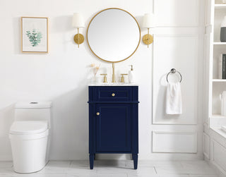 21 inch Single bathroom vanity in blue