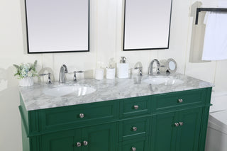 60 inch double bathroom vanity in green