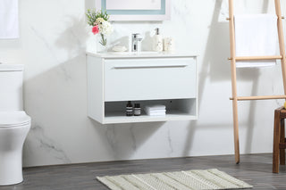 30 inch Single bathroom vanity in white