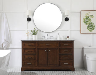 60 inch Single bathroom vanity in teak