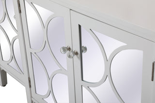 72 inch mirrored credenza in White