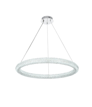 Bowen 32 inch Adjustable LED Chandelier in Chrome