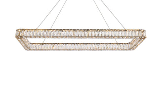 Monroe 50 inch LED Single rectangle pendant in gold