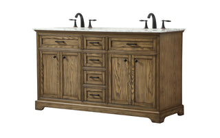 60 inch double bathroom vanity in driftwood