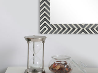 Rectangular mirror 36x24 inch in chevron