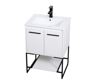 24 inch  Single Bathroom Vanity in White