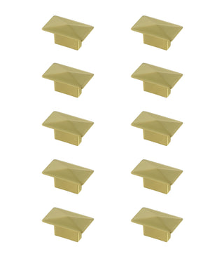 Perry 2" Brushed Gold Rectangle Knob Multipack (Set of 10)