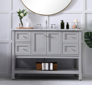 48 inch Single bathroom vanity in natural wood