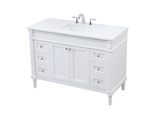 48 inch Single bathroom vanity in white