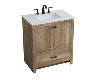 30 inch Single Bathroom Vanity in Natural oak