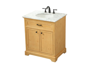 30 inch Single bathroom vanity in natural wood