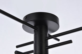 Xavier 4 lights flush mount in black