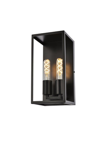 Voir 2 lights wall sconce in black