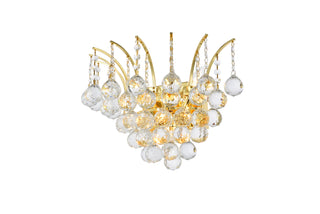 Victoria 3 light Gold Wall Sconce Clear Royal Cut Crystal