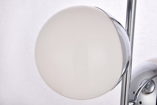 Eclipse 2 Lights Chrome Table Lamp With Frosted White Glass