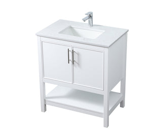 30 Inch SIngle Bathroom Vanity In White