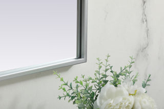 Metal Frame Arch Mirror 42x34 Inch in Silver